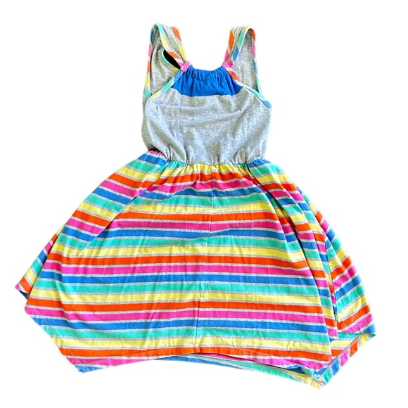 Jona Michelle Girls Stripe Rainbow Dress in Size 6 - Picture 2 of 6
